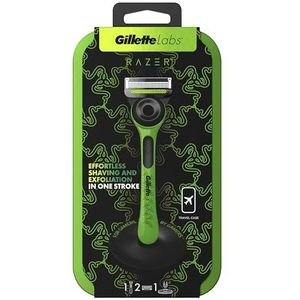 Gillette - Labs - Rasoir - Razer Limited Edition - Met Reinigingselement - 1 Handvat - 2 Lames - Magnetische Dockingstation