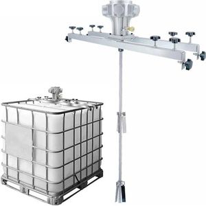 Pneumatische roerder voor IBC-tank, pneumatische verfmixer 1 ton/1000 l 1 pk, verfroerder, inklapbare propeller, voor inktoplosser