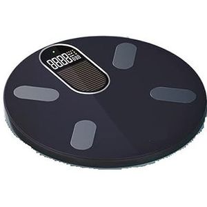 Lichaamsvet Weegschalen Intelligente En Nauwkeurige Zonne-energie Huishoudelijke Lichtenergie Opladen Elektronische Bod Gemakkelijk Te Gebruiken(Black)