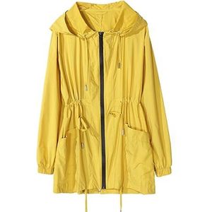 Regen Poncho Regenjas Dames Regenjas Waterdicht Regenjack Regenjas Draagbaar Lichtgewicht Windjack Regenponcho (Color : Yellow, Size : One size)