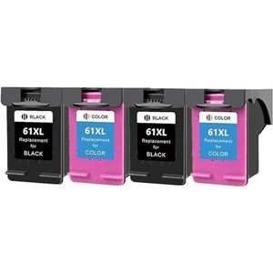 Compatibele inktcartridge 61XL for Envy 4500 4502 5530 Deskjet 1050 2050 3050 3054 3000 1000 1050 printer(2Pack Bk 2Pack Color)