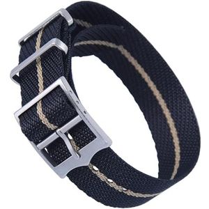dayeer Nato nylon horlogeband voor Tudor horlogeband vervangende armband (Color : Silver Yellow, Size : 22mm)