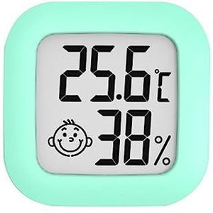 Mini - Indoor Thermometer - Digitale Temperatuur - Groen - Hygrometer