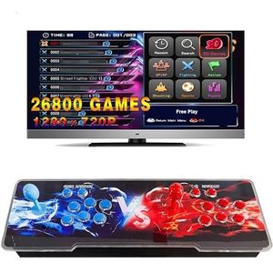 Pandora's Box Arcade Game Console Retro Game Machine voor PC & Projector & TV, 2-4 spelers, 1280 x 720, 3D-games, zoeken/verbergen/opslaan/laden/pauzeren games, favorietenlijst (DX 9800)