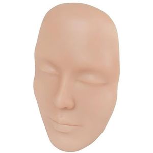 Tatoeage Borduurwerk Siliconen Mannequin Gezichtshuid for Beginners Wimperverlenging Oefen Wimperverlengingen Cosmetische Modelbenodigdheden(Dark Skin)