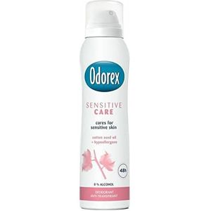 Odorex Women Deospray, Sensitive Care, verpakking van 6 stuks, 150 ml