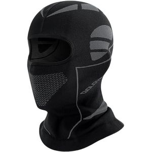 KMKANPO Bivakmuts, motormasker, helmvoering, winter, buitensport, fietsen, skiën, wandelen, Zwart, 30-70