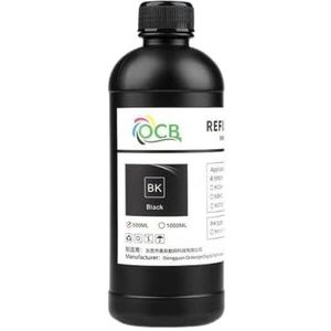 500 ml zachte LED-inkt voor inkjetprinter L805 L1800 I1600 I3200 1390 1400 1430 XP600 R260 R280 R380 V7000 INCIT (Black 500ML)