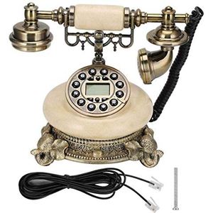 Retro vaste telefoon Vaste lijn met olifantbasis met handsfree bellen Oproepweergave Achtergrondverlichting Functie Antiek decor voor thuiskantoorhotel