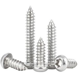 Qrity 100 stuks M3 x 20 mm zelftappende schroef, Torx platte kopschroeven, roestvrij staal ronde kop, zelfborende schroeven