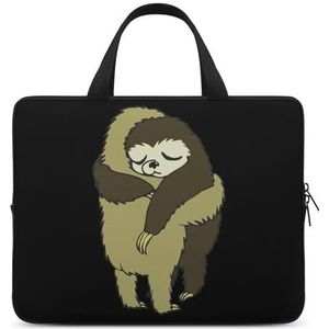 Luiaard Hugs Reizen Laptop Sleeve Case Aktetas Met Handvat Notebook Messenger Bag voor Kantoor Zaken