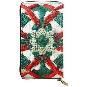 AthuAh Wollen stoffen patroon lange clutch portemonnee, vrouwen rits portemonnee, multi card organizer en grote capaciteit lange portemonnee, Zwart, Eén maat