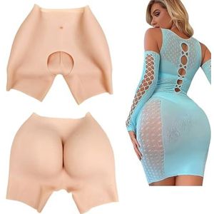 Adima Realistische Siliconen Nep Kont Slipje Open Kruis Heupen Shaper Push Up Ondergoed Voor Crossdresser Vrouwen,Wheat