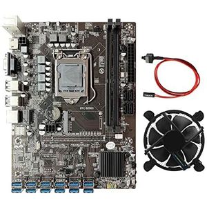 AMIUHOUN B250C 12P Moederbord voor LGA1151 12 USB3.0 PCIE GPU Slot + Schakelkabel (Willekeurige Kleur en Willekeurige Uiterlijk)