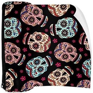 Potlood Case Dia De Muertos Suiker Skull Pouch Bag Pen Rits Tas voor Kantoorartikelen Reizen School Student Supplies