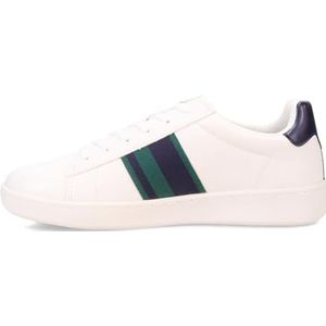 Ben Sherman Bsmhampsv-1245 herensneakers, wit/marineblauw/groen, maat 45, wit/marineblauw/groen, 45 EU