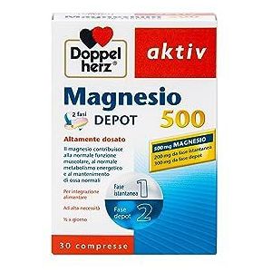 Doppelherz Magnesium 500 + B12 2-fasen – hoge dosis met 500 mg magnesium per depottablet – 30 tabletten