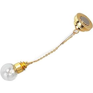 Poppenhuis Miniatuur Plafondlamp, Schaal 1:12 Mini-Plafondlamp Gouden Mini-kroonluchter op Batterijen LED-tafellamp Plafondlamp Stijlvolle Duurzame Poppenhuisaccessoires