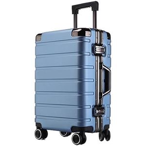 Zakelijke Reisbagage Koffers Dubbele Rij Zwenkwielen Bagage Draagbaar Reizen, Dubbel TSA-combinatieslot Draagbare Koffers (Color : B, Size : 20inch)