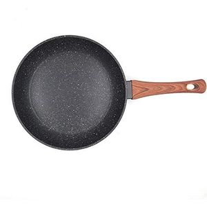 Steelpan Koekenpan, omeletpan, antiaanbaklaag Duurzame koekenpan Steak Omelet Aluminium marmeren coatingpan, zwart, 22 cm