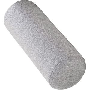 Round Cervical Roll Cylinder Bolster Pillow,Tube Roll Cervical Pillow Memory Foam Bolster Body Pillow with Removable Cover,for Head, Neck, Back and Legs Support(Lichtgrijs,20cmx50cm)