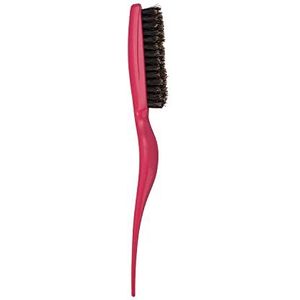 XNHIU 1 Stuk Hot Pink Haar Plagen Borstel Zwijnen Varkenshaar Haar Borstel voor Volume Haar Hoofdhuid Massage (Roze)