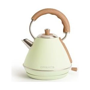 CREATE /KETTLE RETRO M/waterkoker 1L groen / snel koken, automatische uitschakeling, anti-kalk-filtering, automatische uitschakeling, Ø 17,2 cm