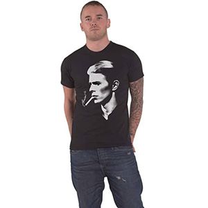 David Bowie T Shirt Smoke Side profile nieuw Officieel Mannen