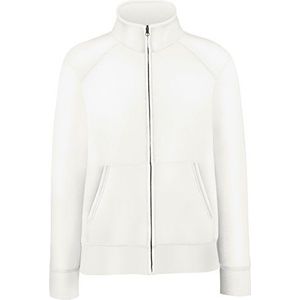 Fruit of the Loom Dames Lady Fit Sweatjack met lange mouwen, wit, M
