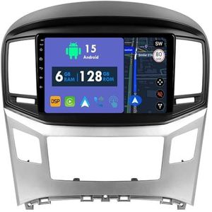 RoverOne Autoradio GPS voor Hyundai H1 II 2 TQ Grand Starex 2015-2020 Carplay Android Auto Stereo Hoofdeenheid Bluetooth WiFi Radio Speler Sat Navigatie