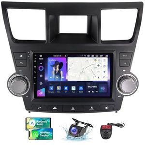 Android 13 systeem 2 Din Autoradio Stereo voor Toyota Highlander 2 XU40 2007-2013 9 inch touchscreen met GPS Navigatie Carplay Android Auto/Bluetooth 5.0/FM RDS Radio/4G WiFi/DSP(NF-5)