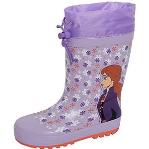 Disney Meisjes bevroren 2 Tie Top Wellington laarzen kinderen Elsa Anna rubberen laarzen regen sneeuw schoenen, Lila, 25 EU
