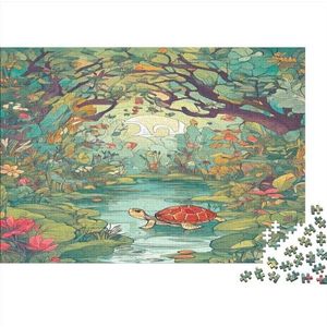 Rabbit Impossible puzzel, behendigheidsspel voor het hele gezin, kleurrijk legspel, schattige dieren voor volwassenen, 300 stuks (40 x 28 cm)