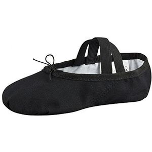 tanzmuster ® balletschoenen meisjes - Dani - volledige zool van suède - zacht en ademend, Zwart, 38