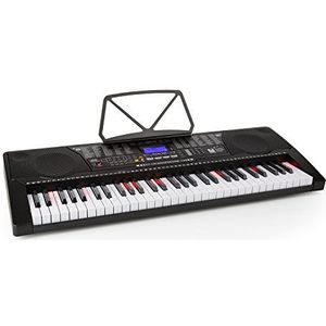Schubert Etude 225 USB - toetsenbord, leertoetsenbord, 61 toetsen, verlichte toetsen, opnamefunctie, afspeelfunctie, 3 leermodi, AUX, USB, 255 stemmen, stereoluidsprekers, zwart