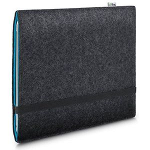 Stilbag vilthoes voor Huawei MediaPad M5 Lite 10 | Merinowolvilt etui | FINN collectie - Kleur: antraciet/azur | Tablet beschermhoes Made in Germany