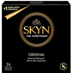 SKYN Skynfeel Originele condooms, 24 stuks/latexvrije condooms voor mannen, gevoelsecht, delicaat, condooms 53 mm breed