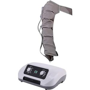 6 holte lymfedrainage luchtcompressie beenmassager, lichaamsmassager taille been arm relax-instrument, voor lymfoedeem circulatie zwelling ontspannen pijnverlichting, grijs, A