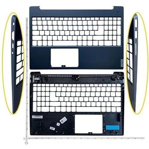 Voor Lenovo IdeaPad S340-15 S340-15IML S340-15IWL S340-15API S340-I5IIL Laptop LCD-achterkant Voorkant Scharnier Palmrest Bott(Dark blue C)