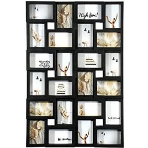 Wackadoo Fotolijst Collage Zwart voor 24 Foto's 10x15, voor Meerdere Foto's, Fotocollage