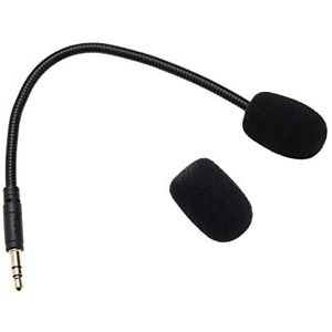 VGOL 3,5 mm vervangende microfoon 19 cm verminderen ruis afneembaar compatibel met SteelSeries Arctis 1 bedrade draadloze gamingheadset zwart met schuimhoes