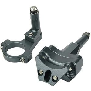 Absorber schokdemper Voor KAWASAKI Voor NINJIA 400 Voor Ninja400 Stabilisator Stuurset DemperbeugelKit 2017-2024 Motorfietsaccessoires Schokdemper(Titanium)
