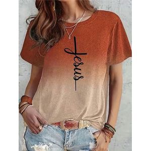 DRNSYHX T-Shirts Women's Women's Summer Letter Casual Crew Neck Half Sleeve T Shirt Ladies Short Sleeve Oversized Baseball Tshirts Tunic Tops-5-xxxl