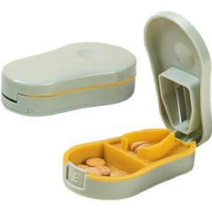 Pillensplitter | Multifunctioneel snijden met pillenorganizer | Pillen Organisatiebenodigdheden Wasbare doos voor school, werken, kamperen, reizen, zakenreizen Bittu