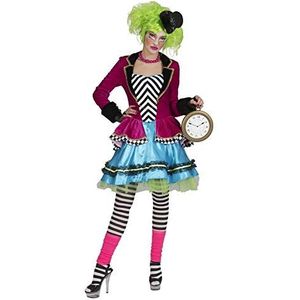 Funny modieuze hoedenmaker kostuum voor dames - sprookjesachtige bekleding voor carnaval film circus themafeest carnaval