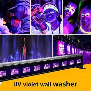 Discobol, LED-6/9/12/18/24 met afstandsbediening UV Violet Wall Washer podiumlicht voor KTV Bar Halloween kerstdecoratie MXCZZ (size: 24 lampkralen)