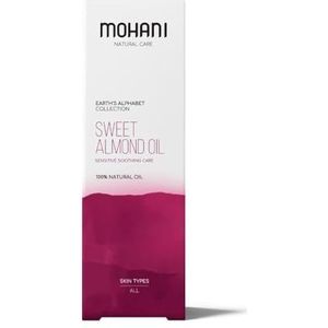 Mohani Zoete Amandelolie Koud Geperst | Natuurlijke Amandel Olie voor Gezicht, Haar, Nagel en Huid | 100% Pure Amandelolie Biologische | Almond Oil voor Zeer Droge Huid (100 ml)