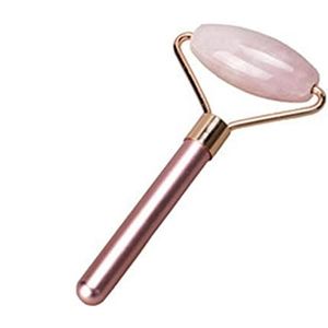 Quartz Massager voor gezicht kristal jade rollers huidverzorging voor cellulitis rimpel roller met koperen handvat 1 stuk (kleur: 110 x 50 mm)