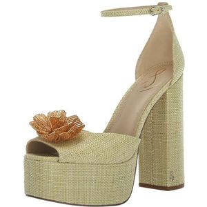 Sam Edelman Dames Kori Flora sandaal met hak, groen (pistache), 36 EU