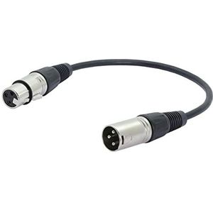 Symmetrische XLR Kabel 3-pins XLR Mannelijk naar Vrouwelijk, Microfoon Verlengkabel voor Audio Mengversterker, XLR Kabel 0,3 m / 1 m, 10 stuks (Kleur: 0,3 m)